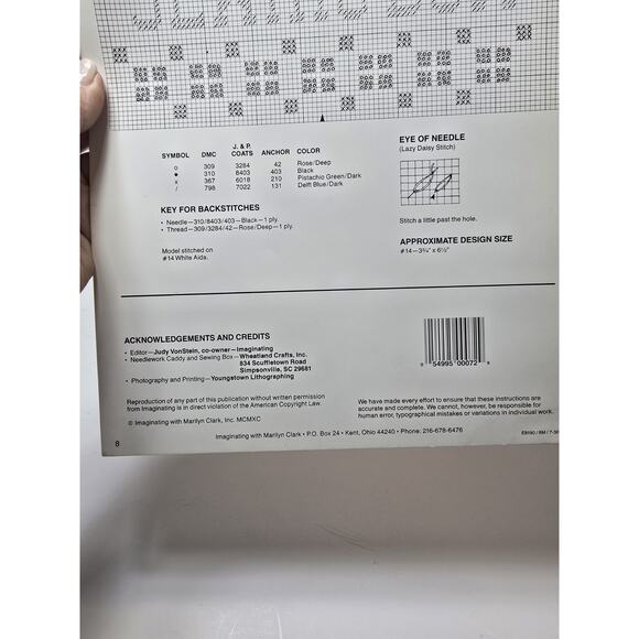 1990 Imaginating Blessed Are The Quilters 72 Cross Stitch Pattern Leaflet 14686 - Picture 2 of 2